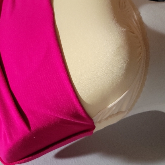 LANDS END BRIGHT NEON PINK BARBIECORE ACTIVEWEAR MINI SKIRT SET SZ 12 TOP SZ 8 - Picture 9 of 13